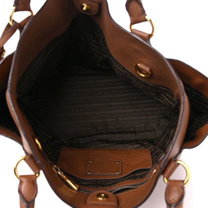 Prada Vitello Daino Tote Palissandro 5 of 15
