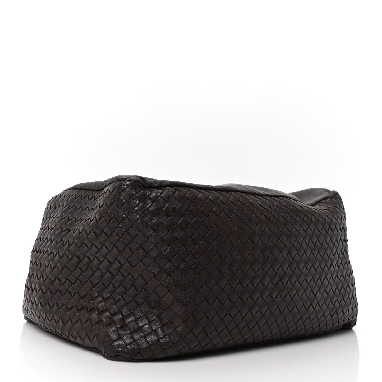 Nappa Intrecciato Double Zip Large Hobo Ebano