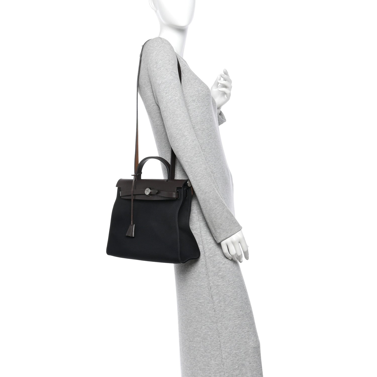 Hermes Toile Vache Hunter Herbag Zip 31 PM Ebene Black 2 of 12