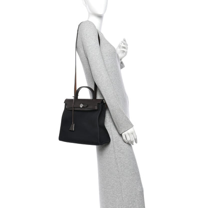 Hermes Toile Vache Hunter Herbag Zip 31 PM Ebene Black 2 of 12