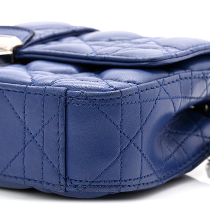 Christian Dior Lambskin Cannage Miss Dior Small Promenade Pouch Blue 10 of 10