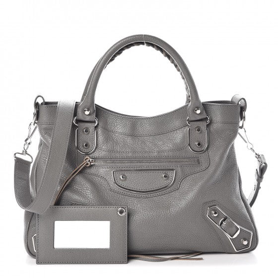 Balenciaga Chevre Silver Metallic Edge Hardware Town Gris Acier 1 of 9