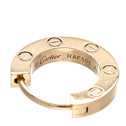 Cartier 18K Yellow Gold Single LOVE Hoop Earring 5 of 7
