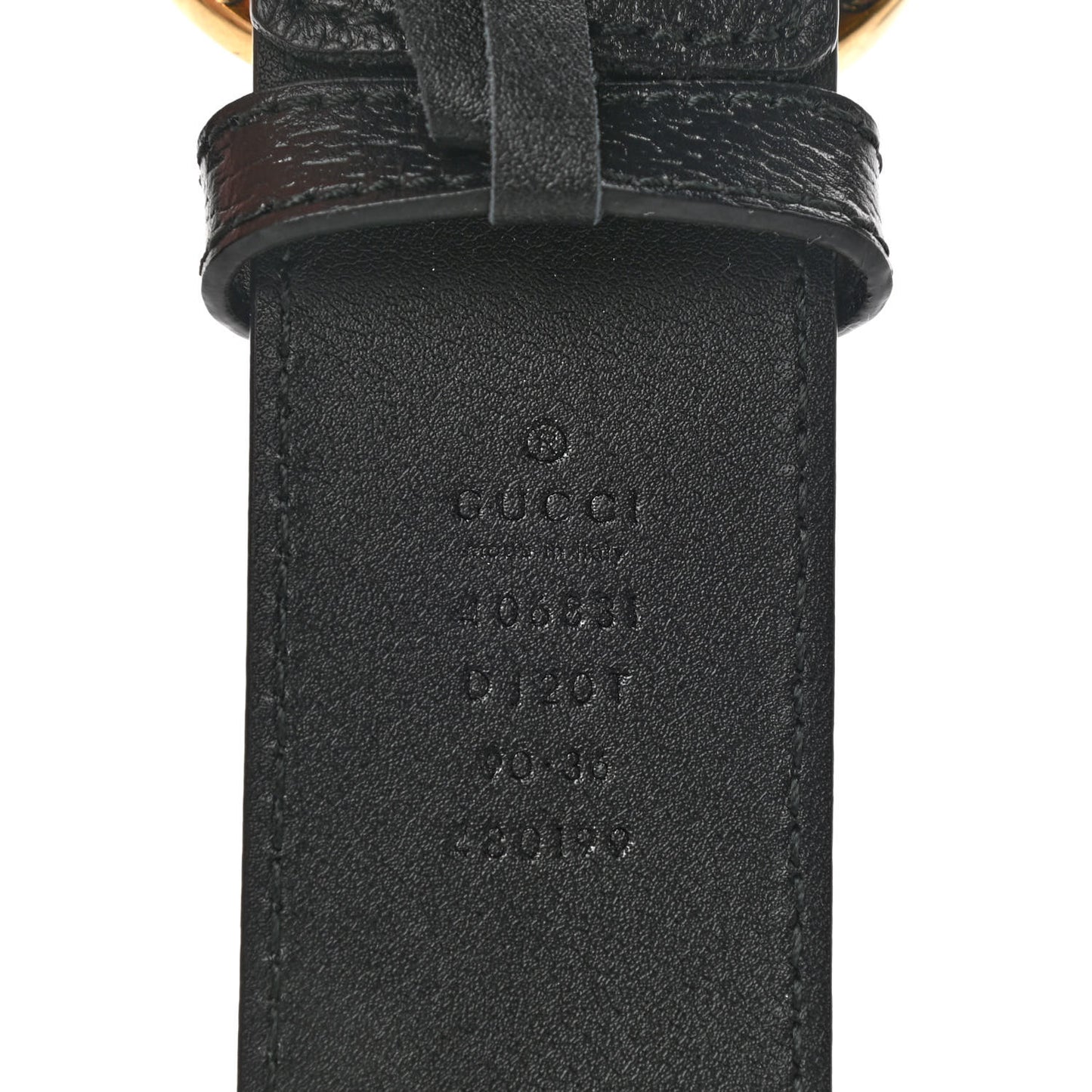 Textured Calfskin Double G 40mm Belt 90 36 Black