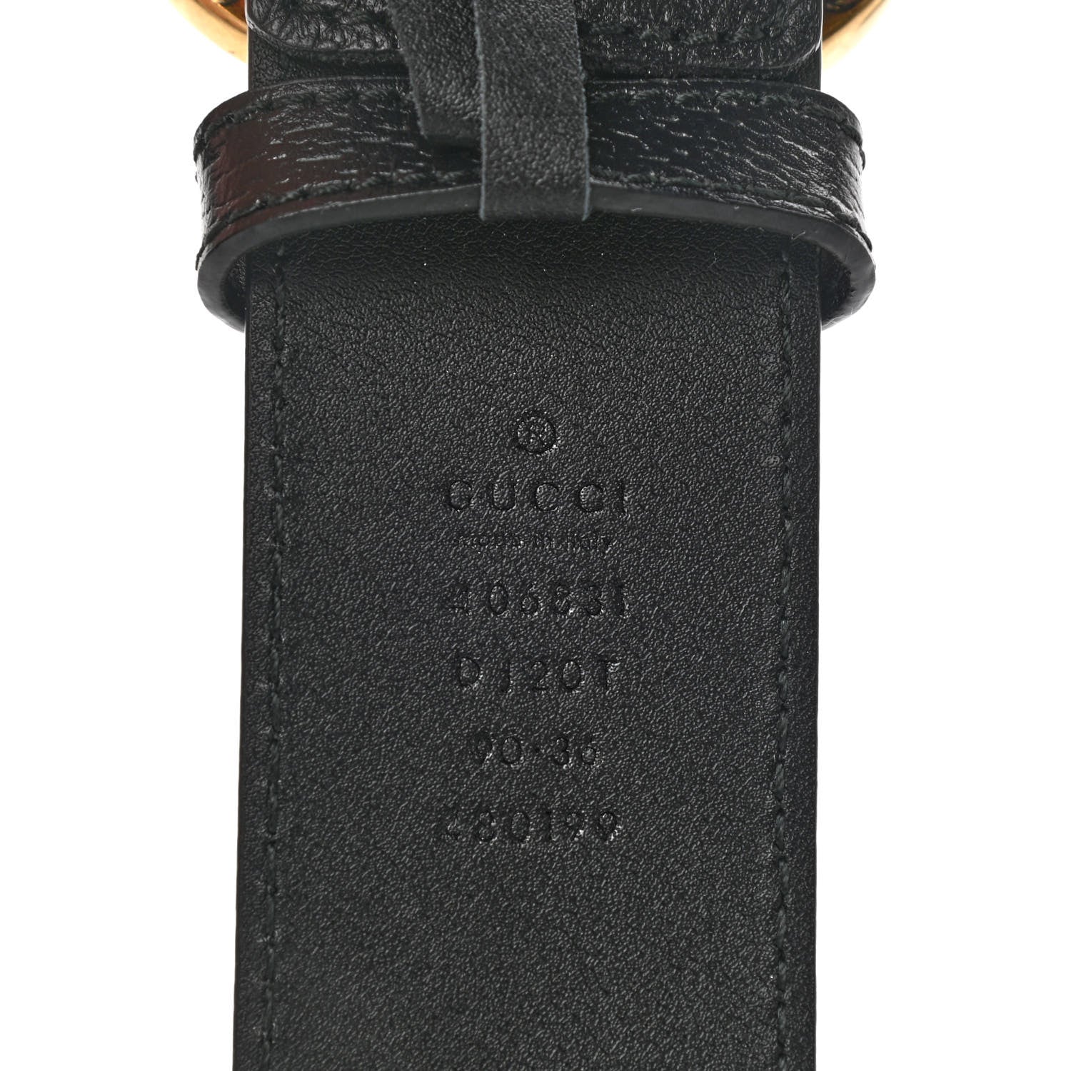Gucci Textured Calfskin Double G 40mm Belt 90 36 Black 3 of 7