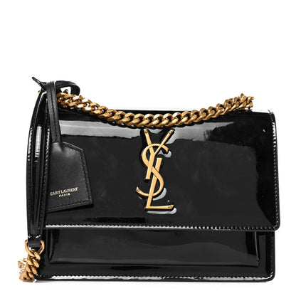Saint Laurent Patent Small Monogram Sunset Black 1 of 9