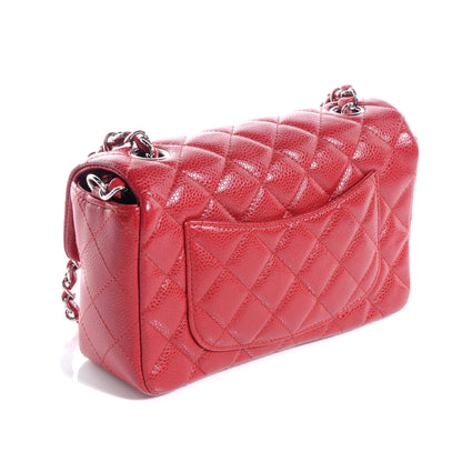Chanel Caviar Quilted Mini Flap Red 3 of 8