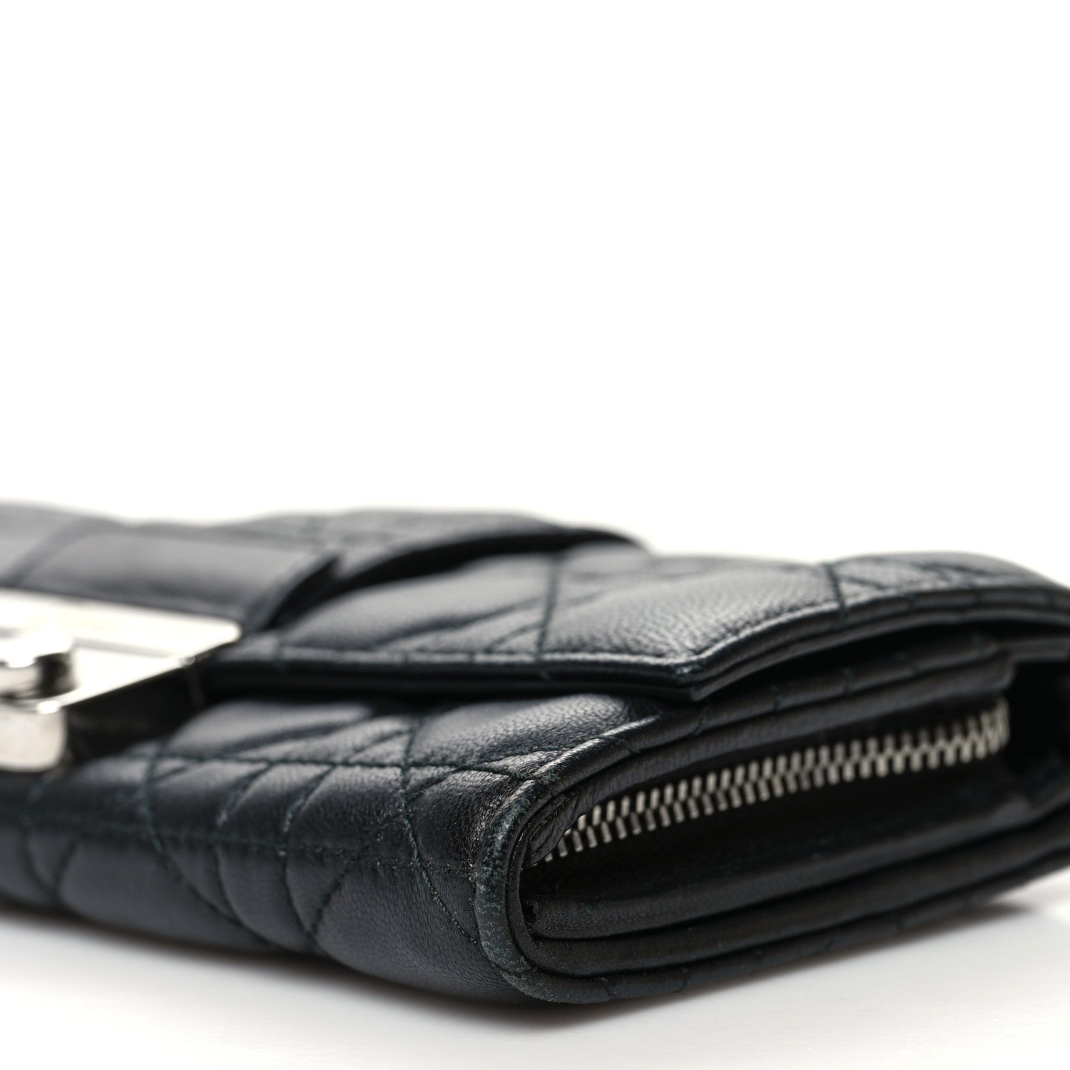 Christian Dior Lambskin Cannage Miss Dior Chain Wallet Black 11 of 12