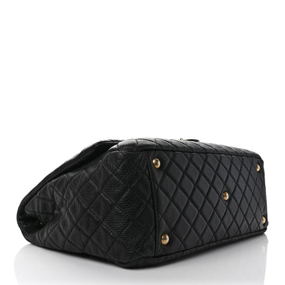 Chanel Calfskin Quilted XXL Travel Flap Bag Black 4 of 9