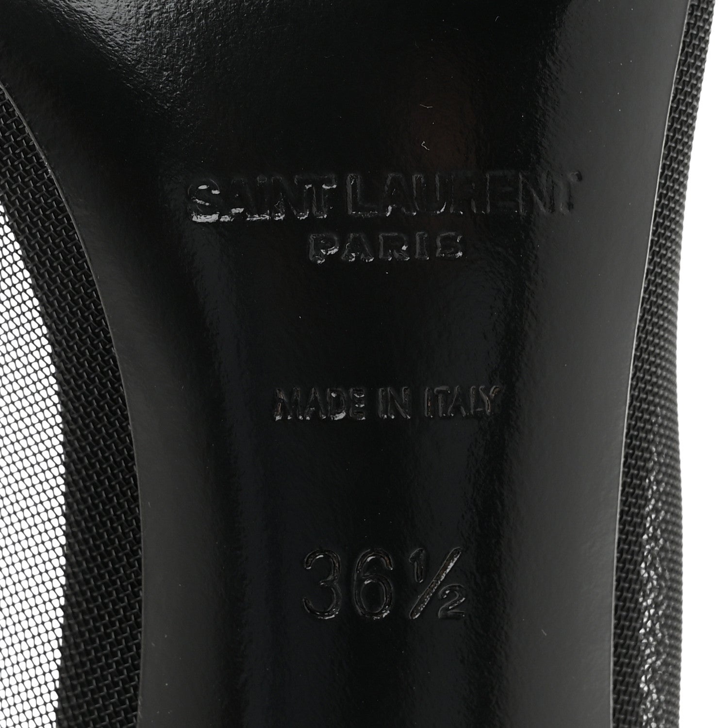 Saint Laurent Mesh 105 Anja Pumps 36.5 Black 8 of 10