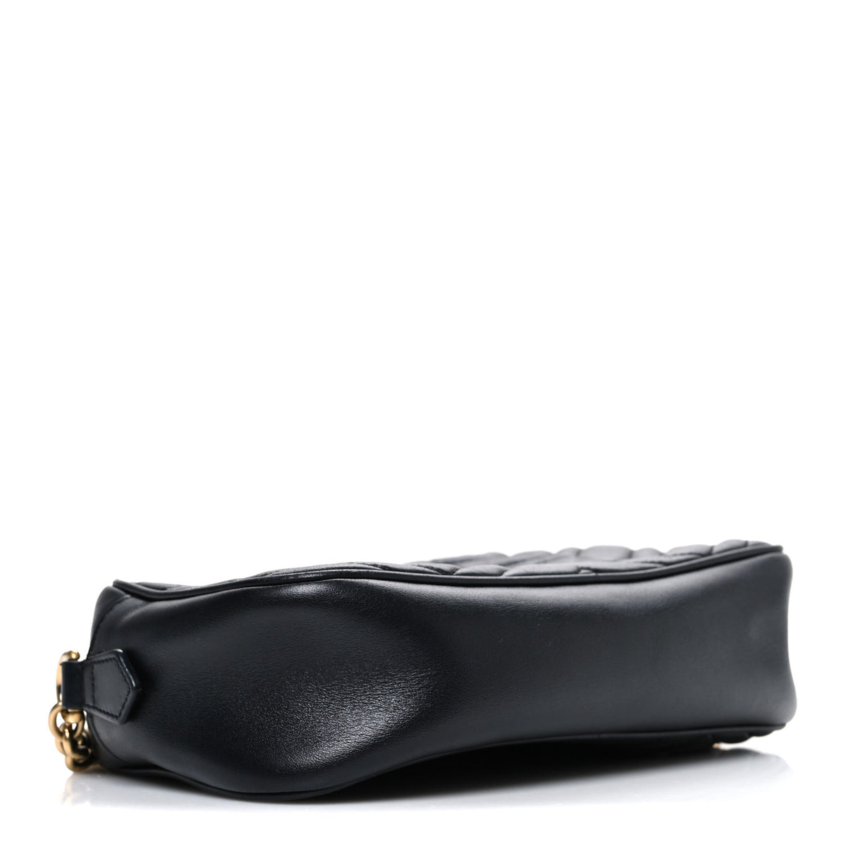 Gucci Calfskin Matelasse Small GG Marmont Chain Shoulder Bag Black 4 of 10