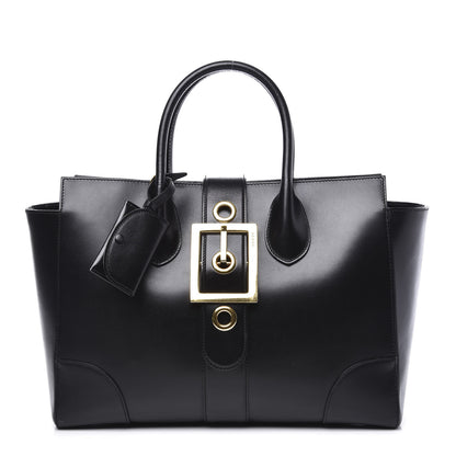 Gucci Calfskin Medium Lady Buckle Top Handle Bag Black 1 of 13