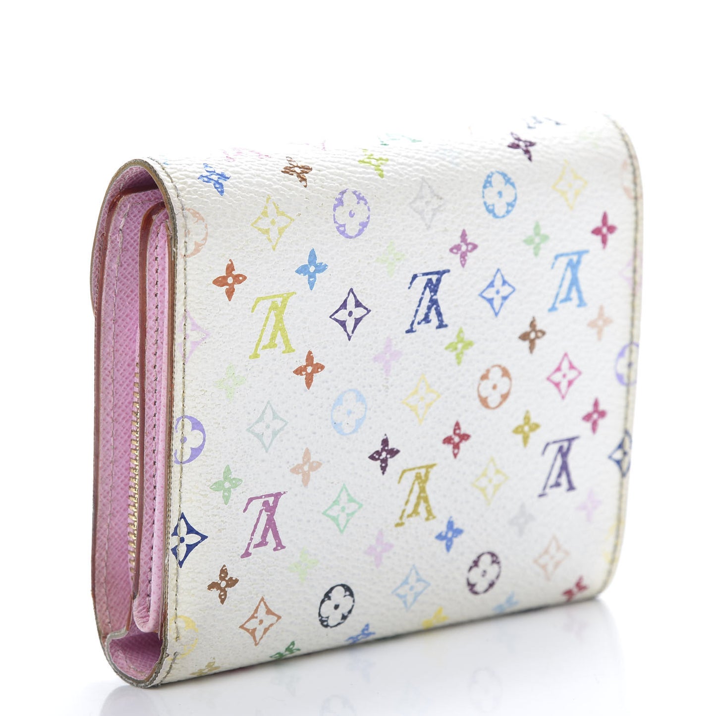 Monogram Multicolor Joey Wallet White Litchi