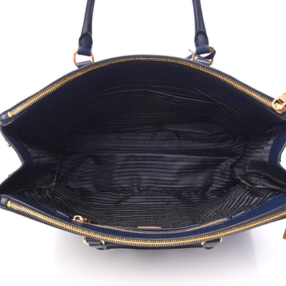 Prada Saffiano Large Galleria Double Zip Tote Baltico 5 of 12