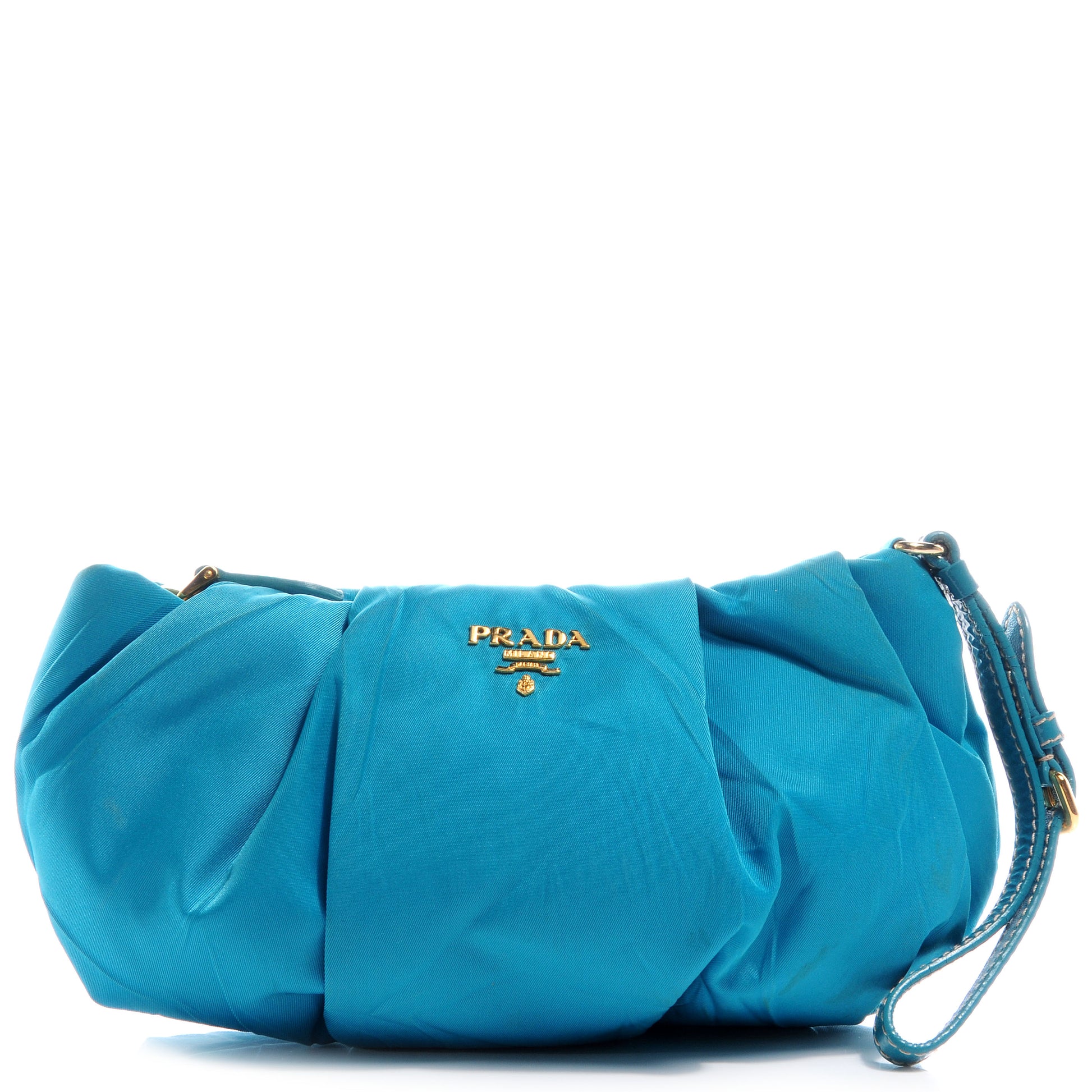 Prada Tessuto Wristlet Clutch Turchese 1 of 9