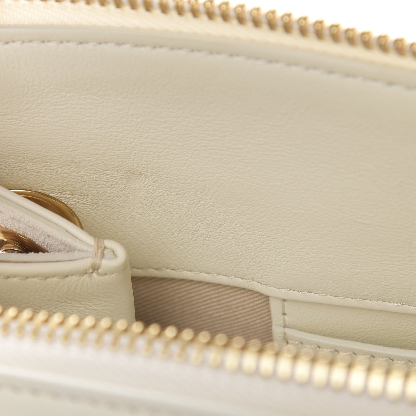 Calfskin Medium Roy Bag Natural White