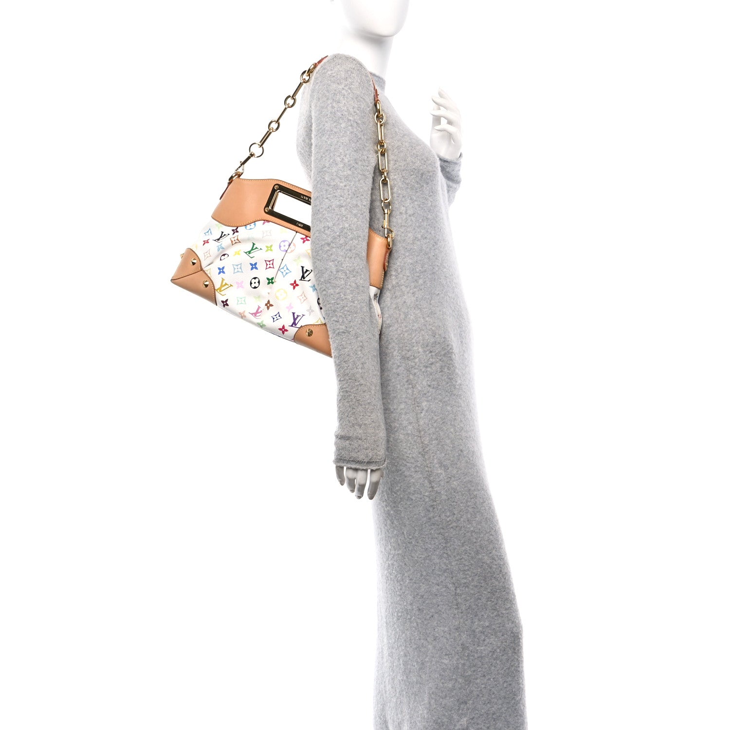 Louis Vuitton Monogram Multicolor Judy MM White 2 of 10