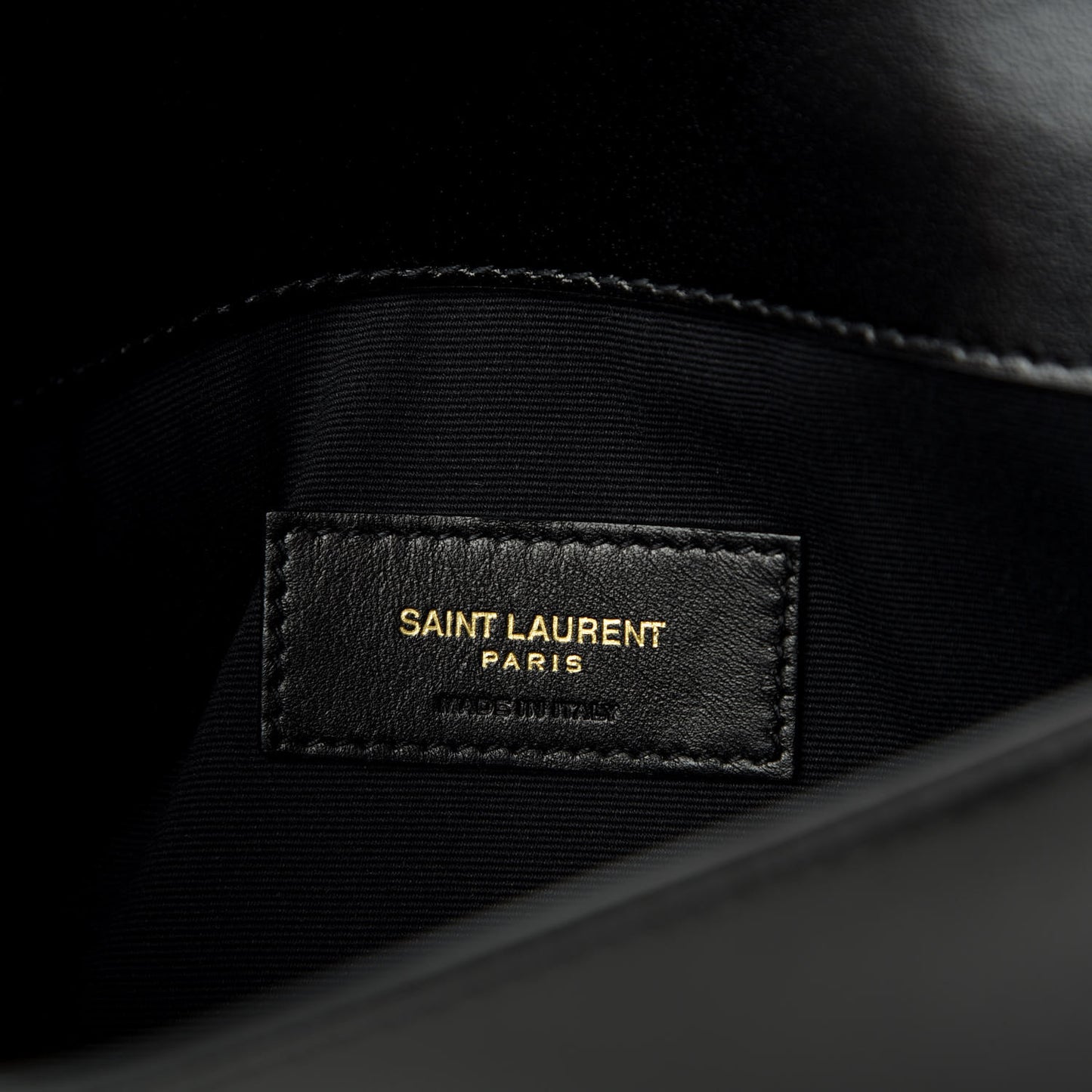 Smooth Shiny Calfskin Monogram Uptown Pouch Black