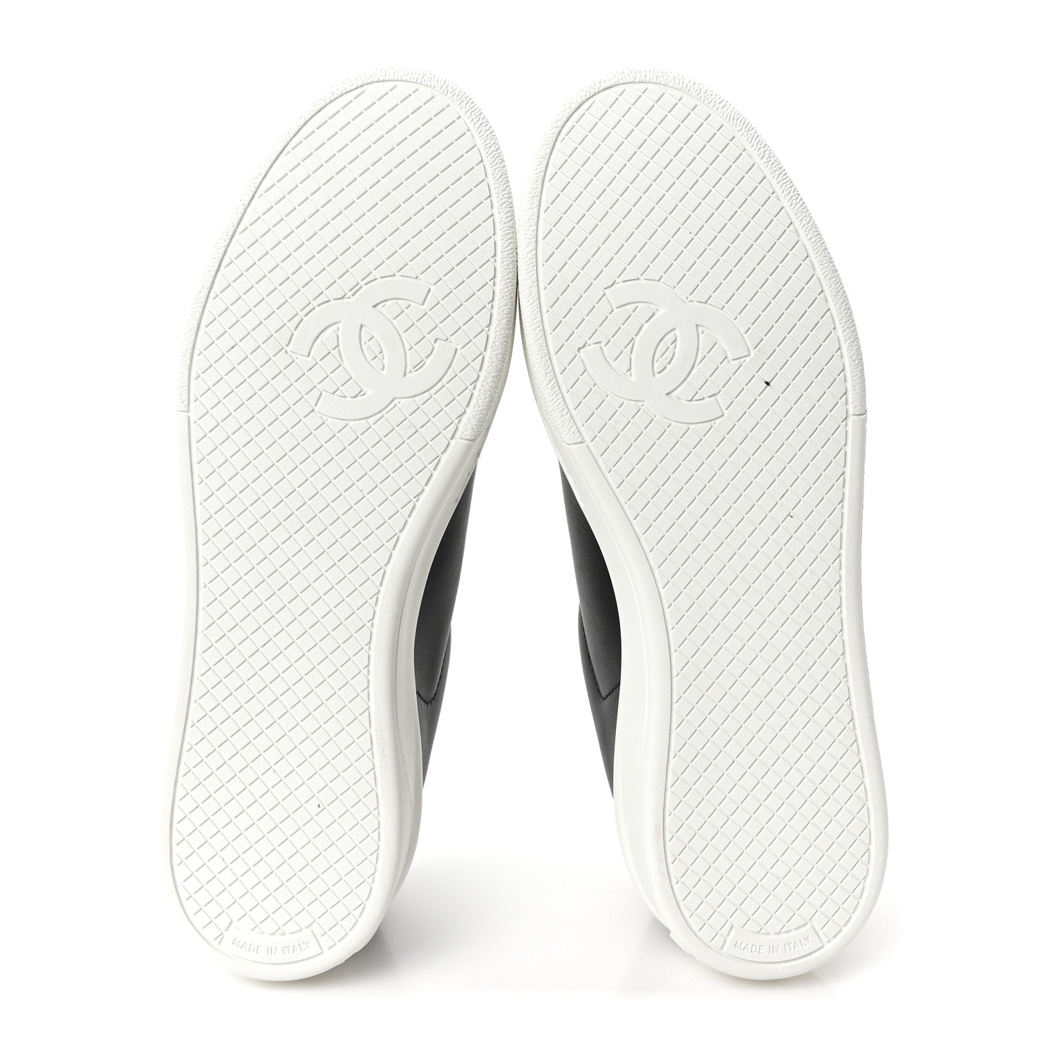 Chanel Calfskin CC Womens Sneakers 35.5 Black 6 of 10
