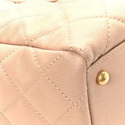 Chanel Caviar Quilted Large Coco Handle Shopping Tote Beige 10 of 11