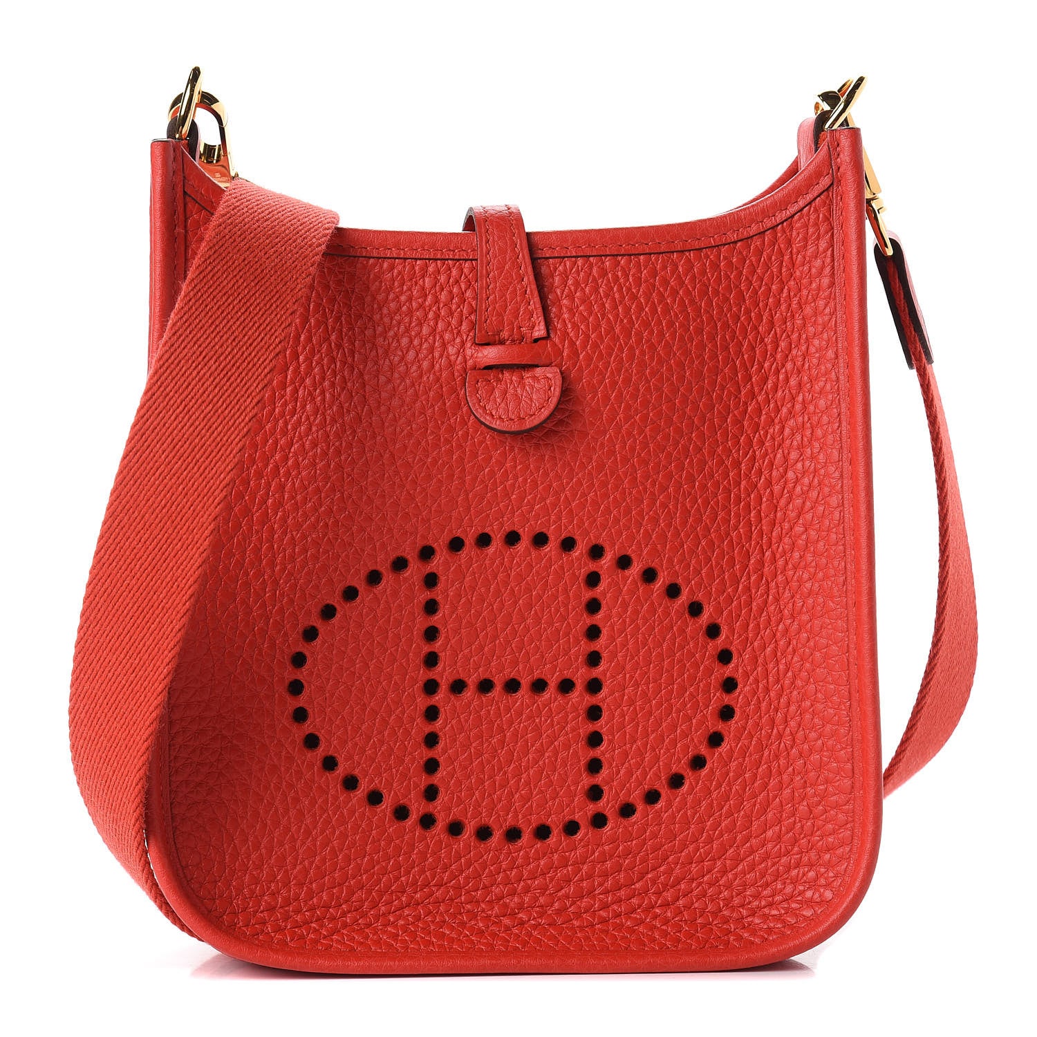 Hermes Taurillon Clemence Evelyne TPM Rouge Tomate 1 of 13