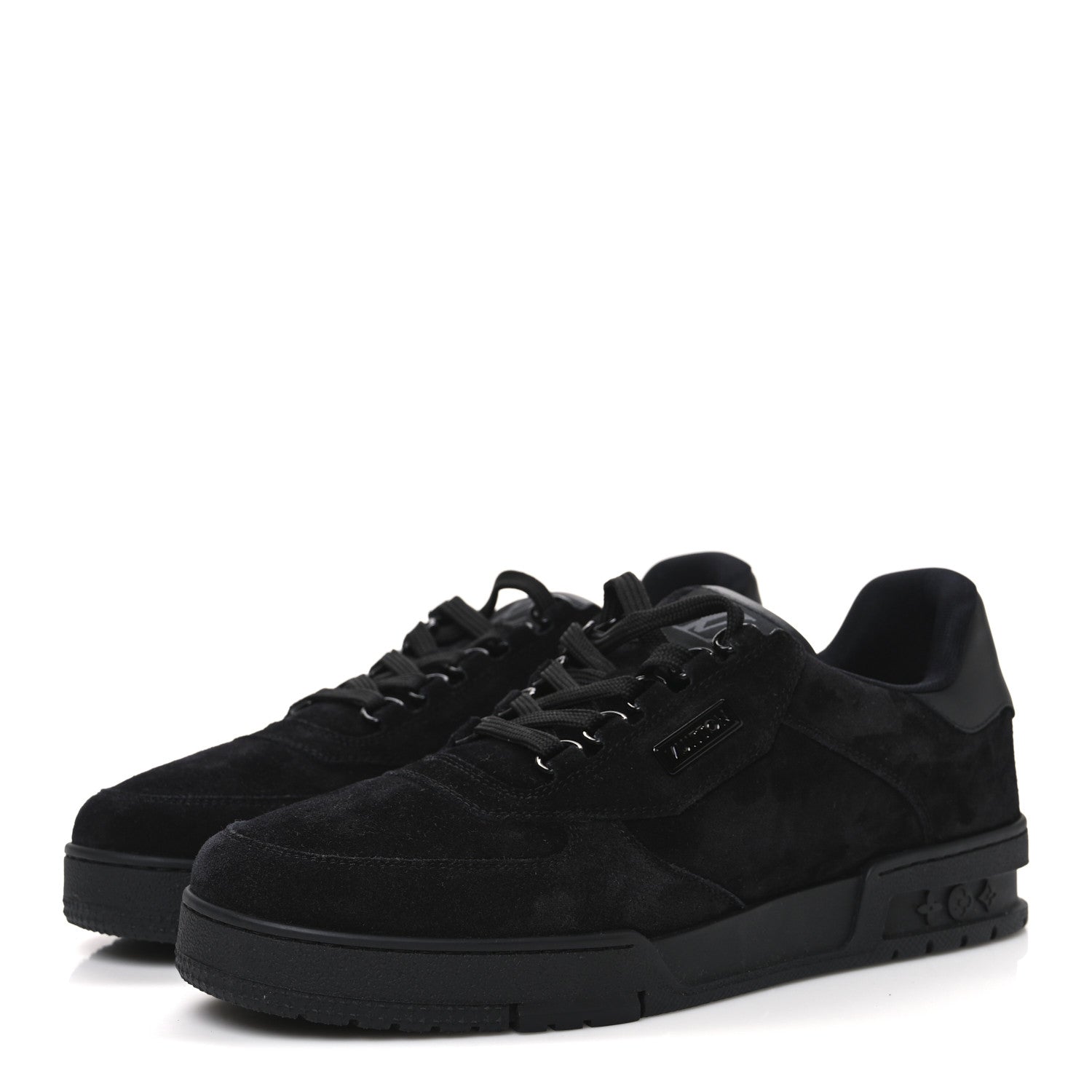 Louis Vuitton Suede Mens LV Trainer Sneakers 8 Black 4 of 10