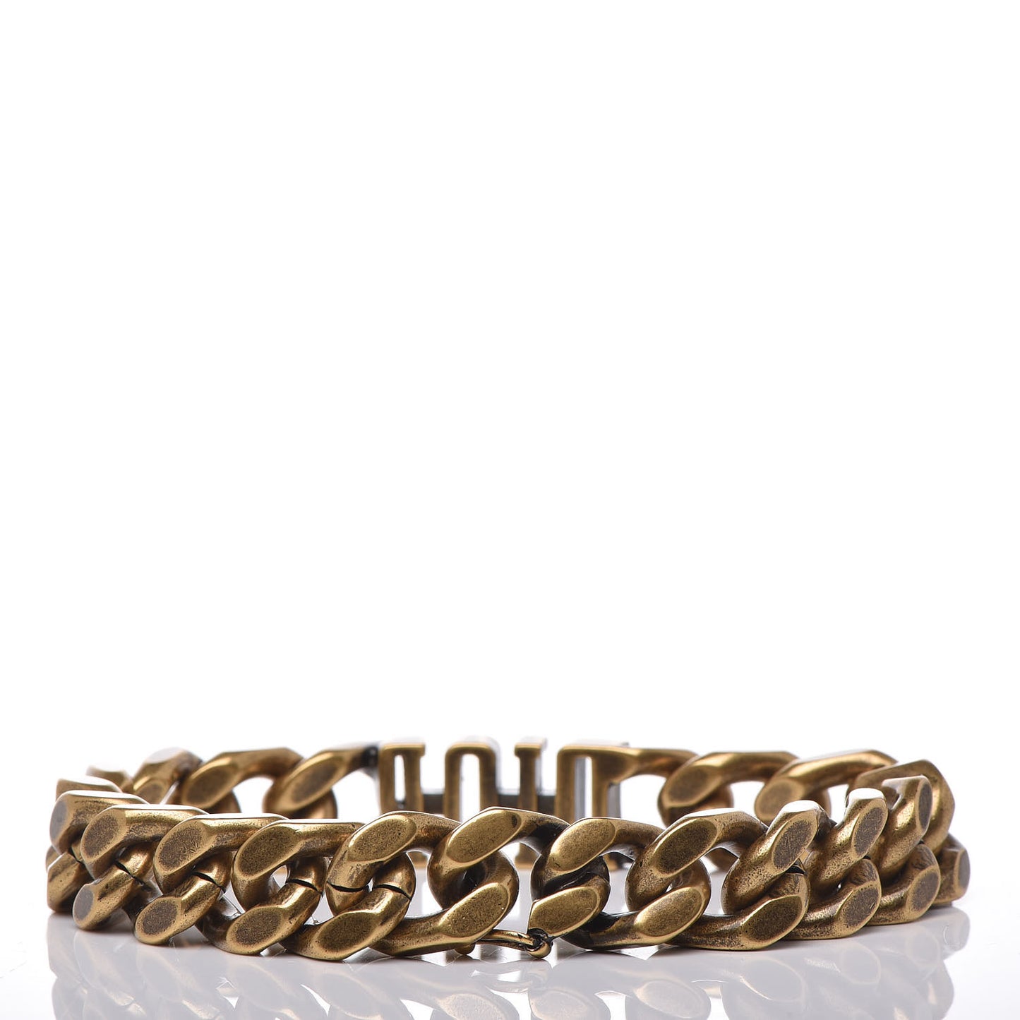 Metal Logo Chain Bracelet Gold