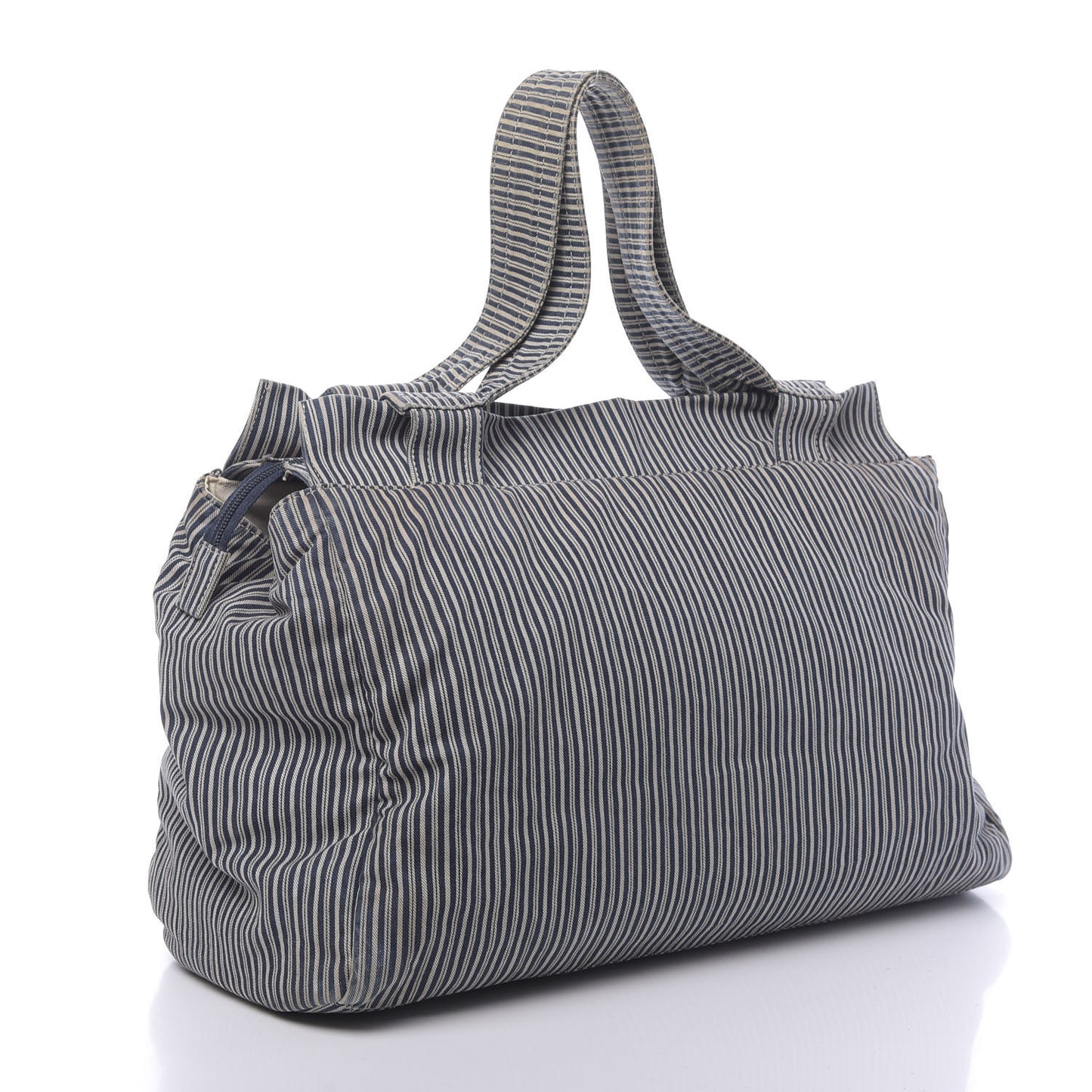 Canvas Sequin Stripe CC Tote Blue