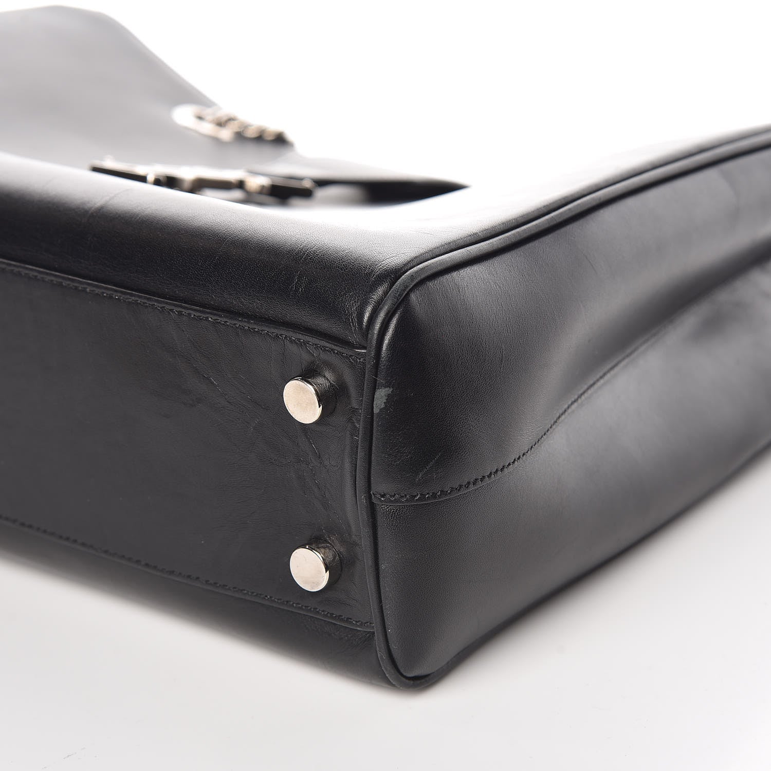 Saint Laurent Calfskin Classic Monogram Shopping Bag Black 19 of 20