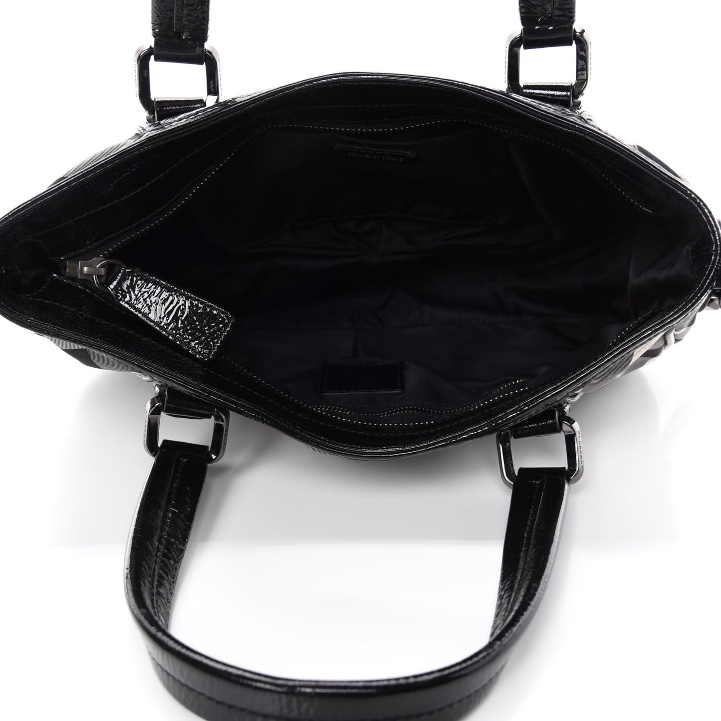 Nylon Beat Check Shoulder Bag Black
