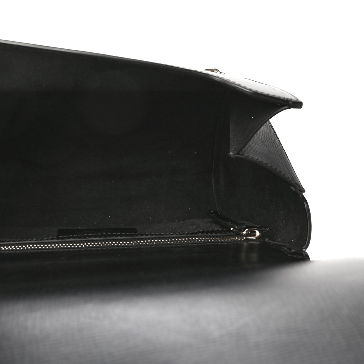 Textured Calfskin Medium Pandora Box Crossbody Bag Black