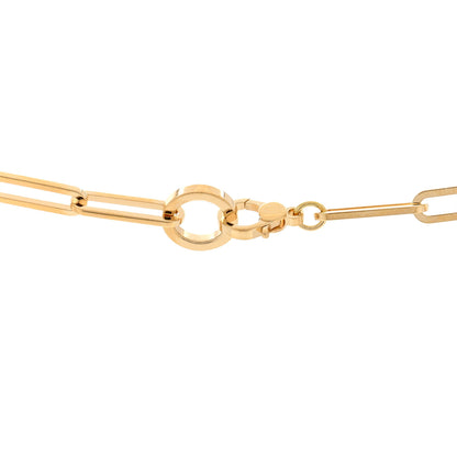 Hermes 18K Yellow Gold Diamond Kelly Chaine Choker Necklace 4 of 5