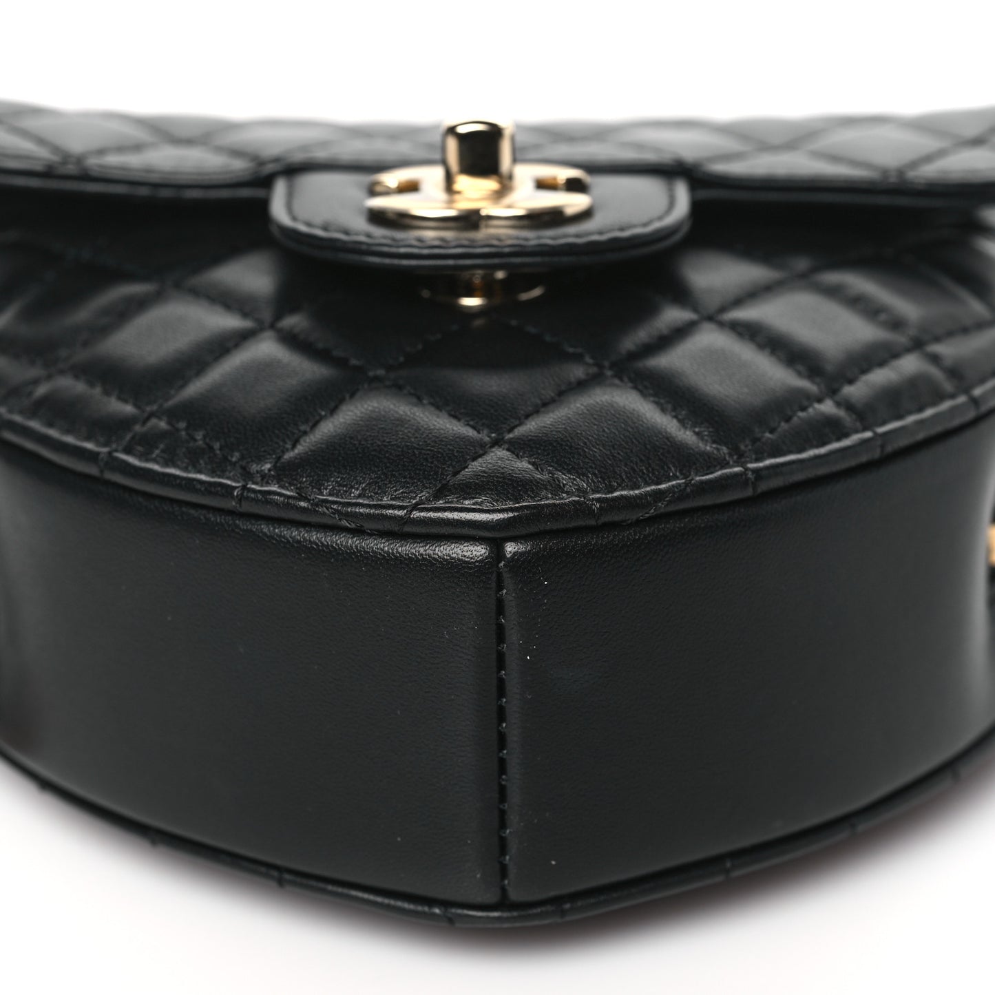 Lambskin Quilted CC In Love Heart Bag Black