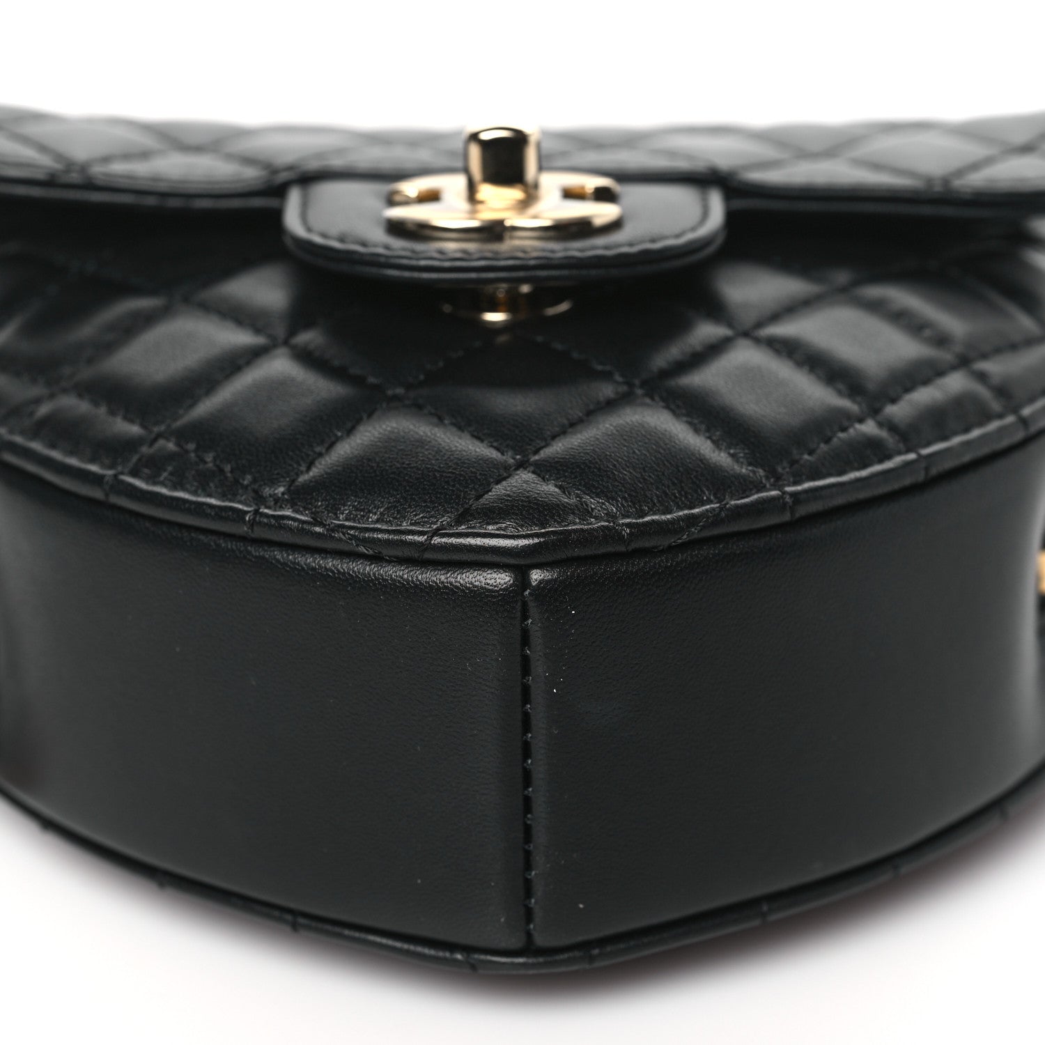 Chanel Lambskin Quilted CC In Love Heart Bag Black 8 of 9