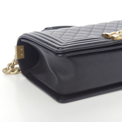 Chanel Lambskin Quilted Medium Boy Flap Black 6 of 12