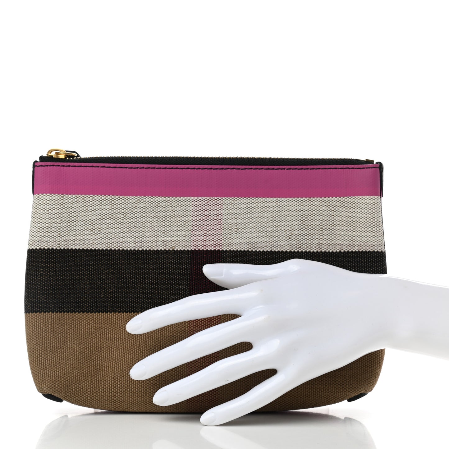 House Check Medium Duncan Pouch Black Pink