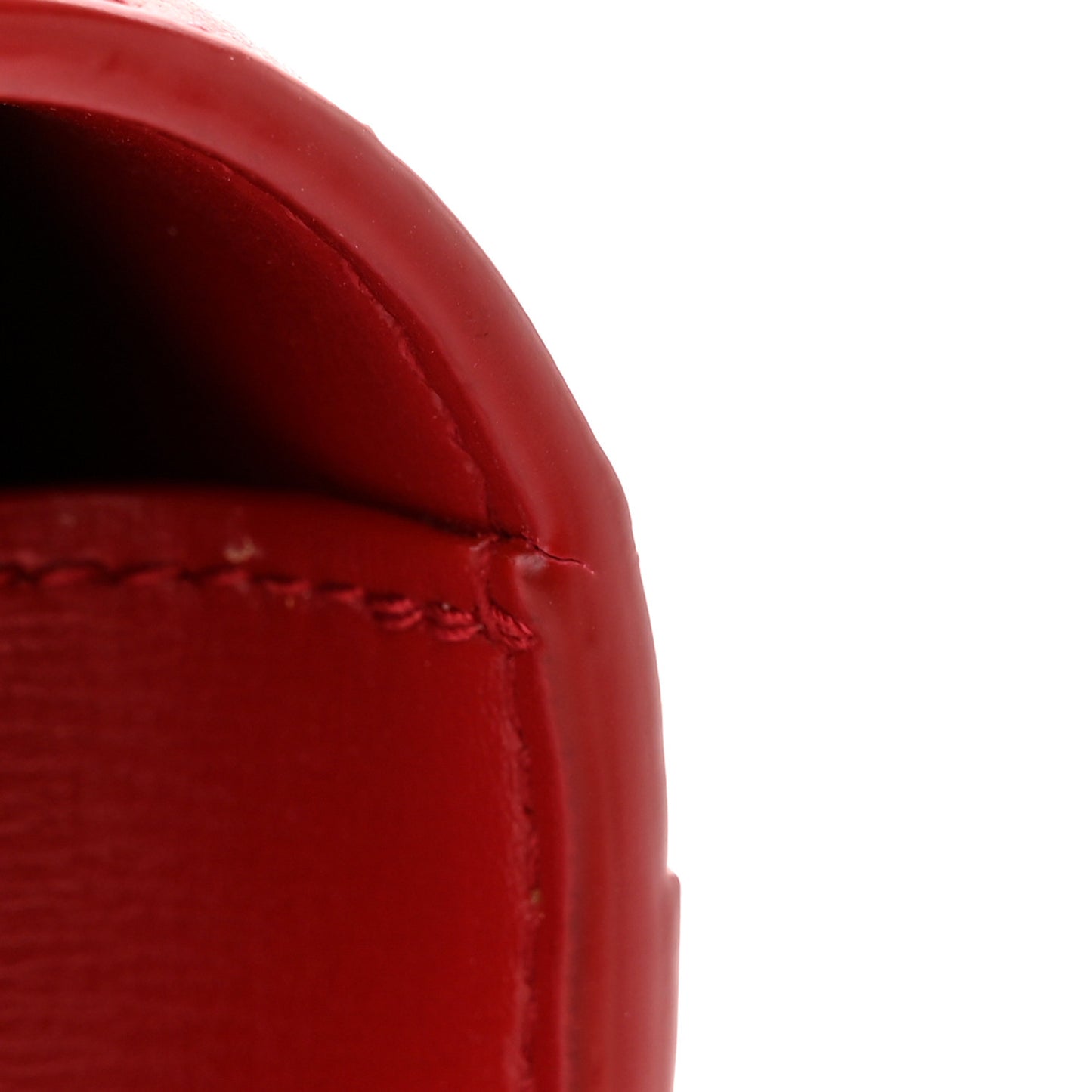 Calfskin Monogram Sunset Chain Wallet Rosso