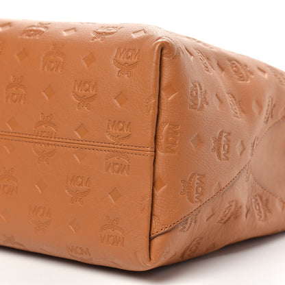 MCM Calfskin Ottomar Monogram Large Klara Hobo Cognac 10 of 15