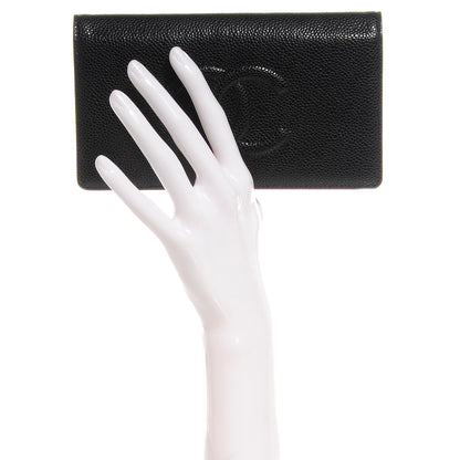 Chanel Caviar Yen CC Wallet Black 2 of 8