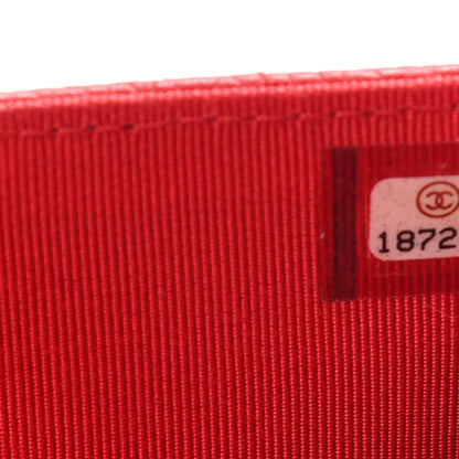 Chanel Caviar Quilted Wallet On Chain WOC Red 8 of 16