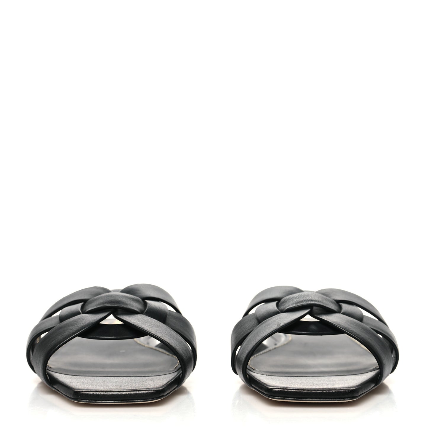Calfskin Tribute 05 Slide Sandals 38.5 Black