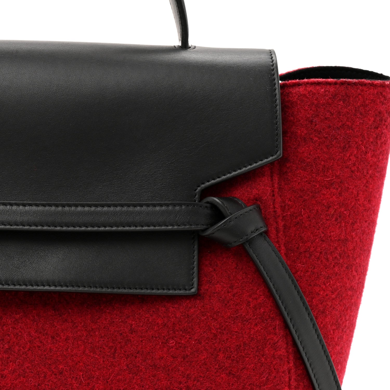 Celine Felt Smooth Calfskin Mini Belt Bag Red 7 of 9
