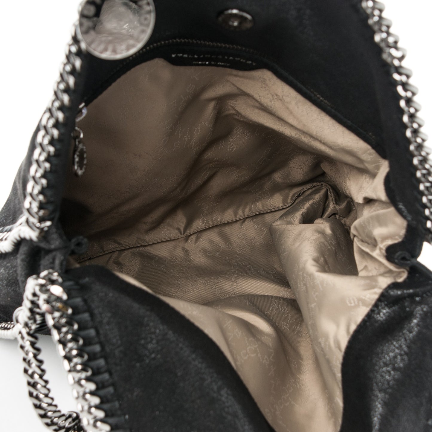 Shaggy Deer Small Falabella Fold Over Tote Black