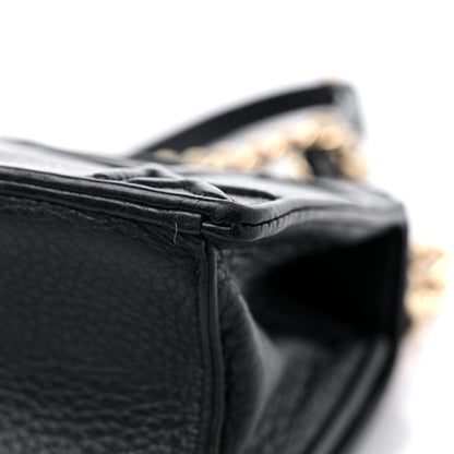 Christian Dior Grained Calfskin Small Diorama Flap Bag Black 11 of 12