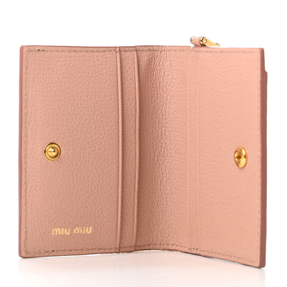 Miu Miu Goatskin Madras Card Holder Orchidea 4 of 4