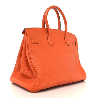 Hermes Togo BIRKIN 35 Orange 3 of 12