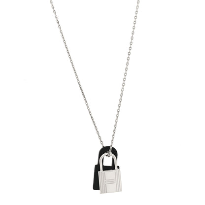Hermes Swift Small O'Kelly Pendant Necklace Black 1 of 6