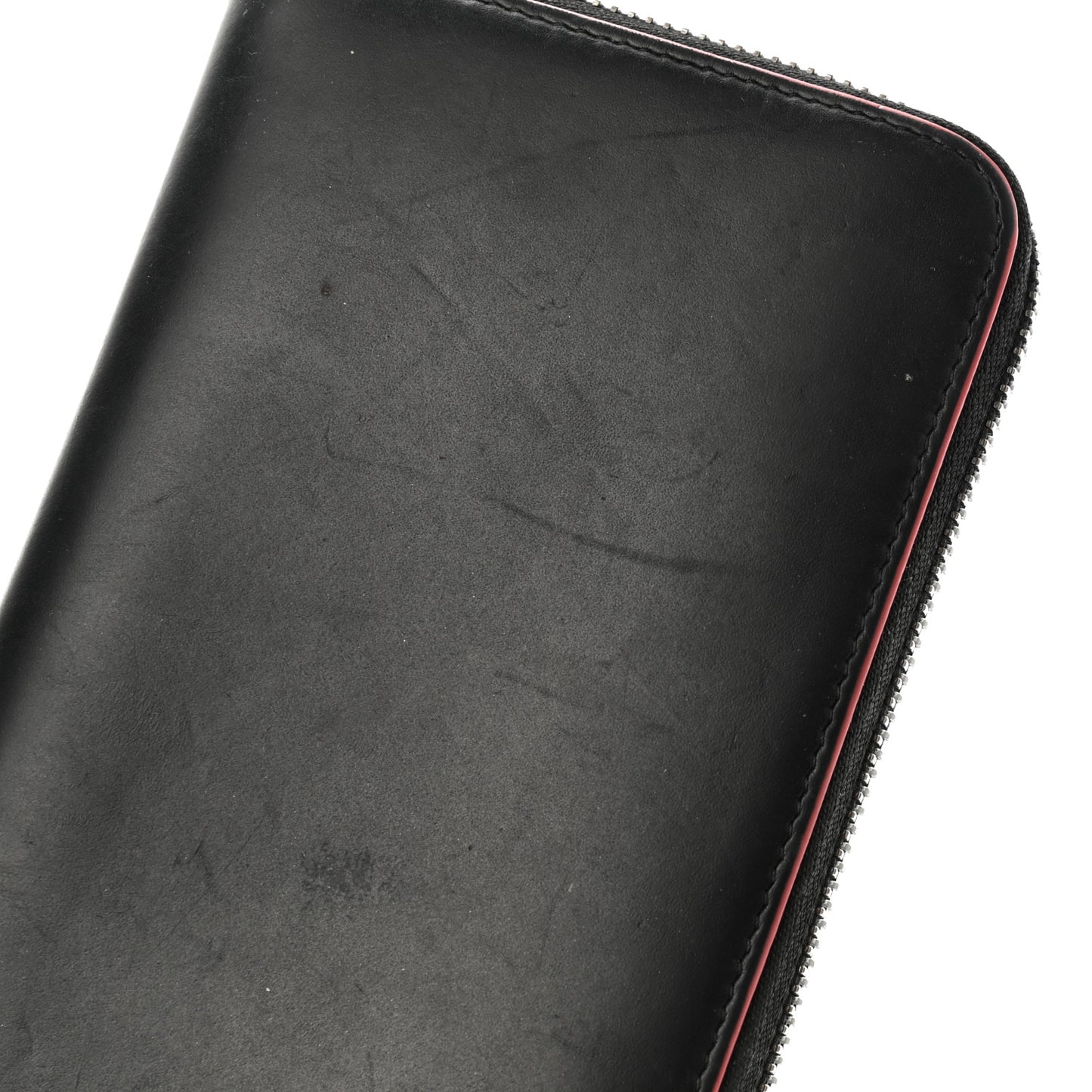 Calfskin Panettone Zip Around Wallet Black