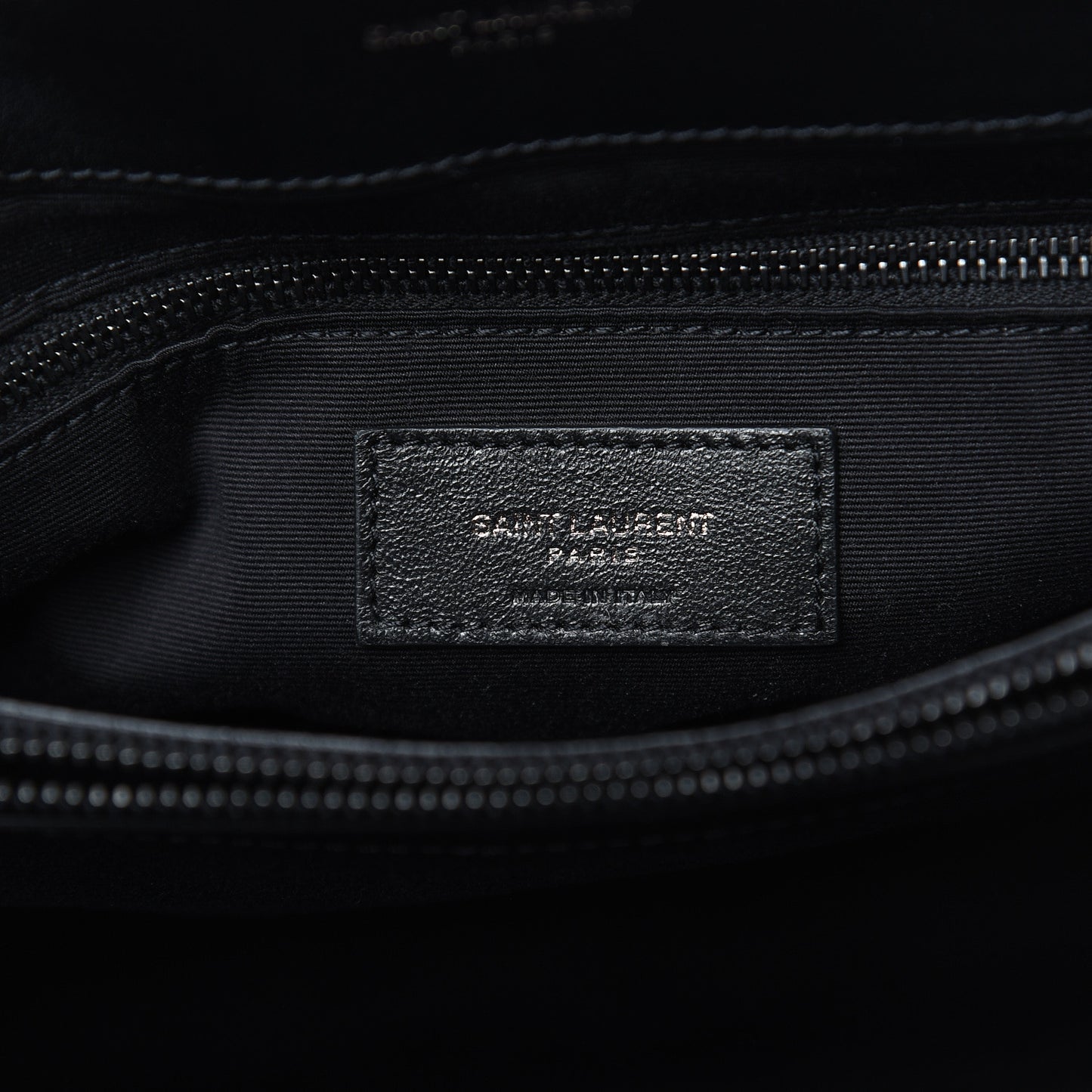Calfskin Y Quilted Monogram Medium Loulou Chain Satchel Black