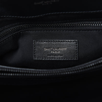 Saint Laurent Calfskin Y Quilted Monogram Medium Loulou Chain Satchel Black 6 of 10